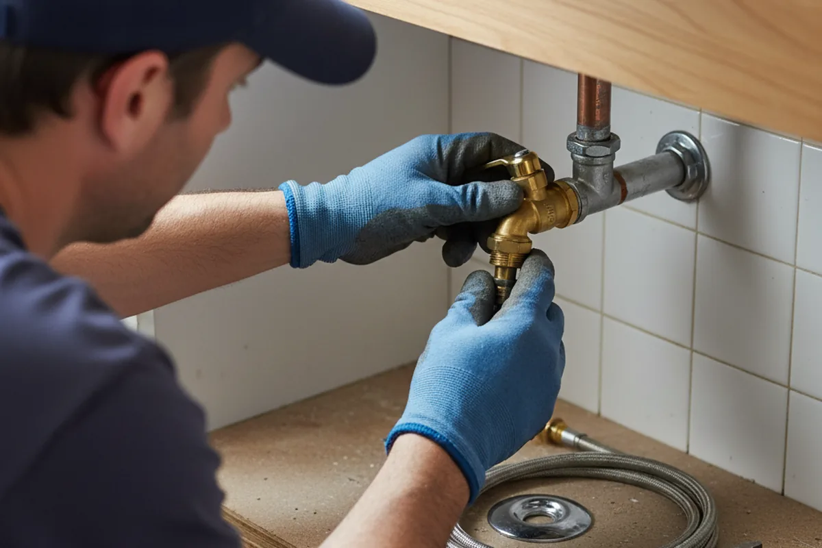 Shutoff valve and fitting work during Emergency Plumbing in Wittensville